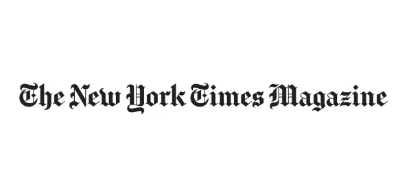 The New York Times Magazine logo, black text.