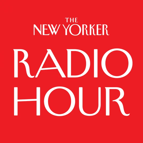 The New Yorker Radio Hour logo, white text on red background.